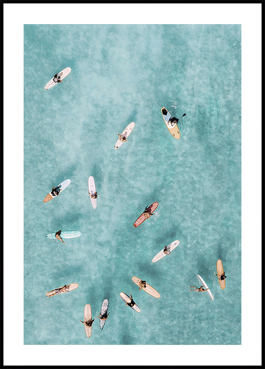 Surfistas en el mar No.2 Póster