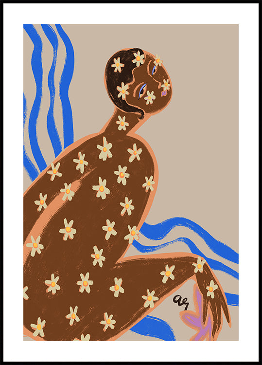 Margarita floreciente Póster