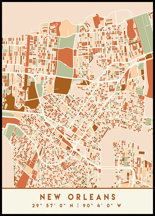 Mapas negros Tonos tierra 60 Póster
