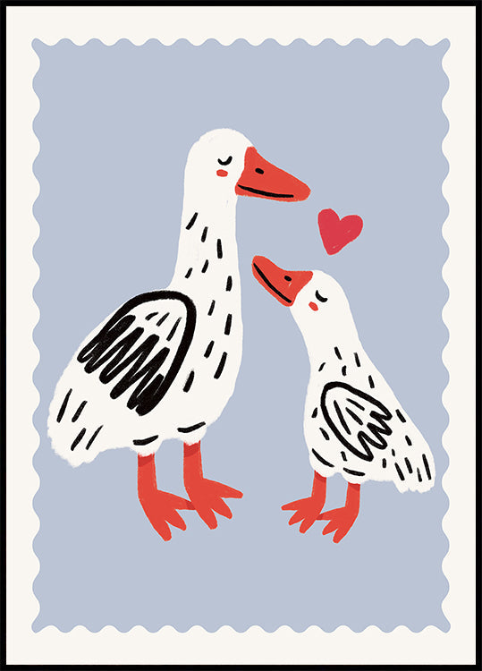Madre pato y patito Póster