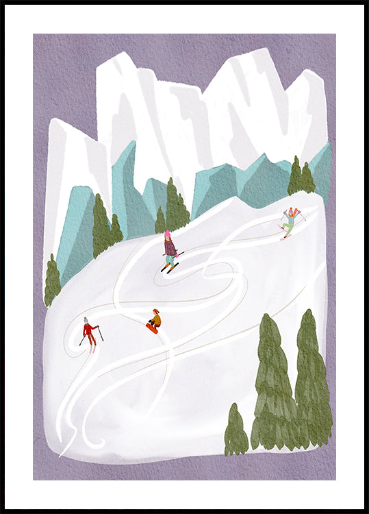 Skiers Plakat