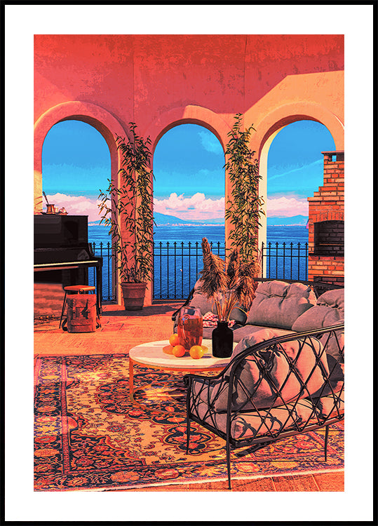 Terraza con piano