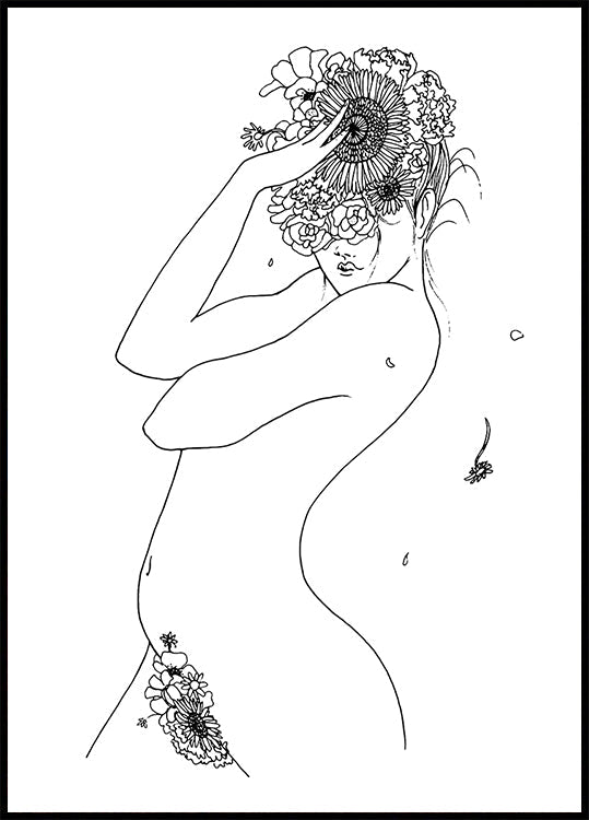 Niña de las flores Póster
