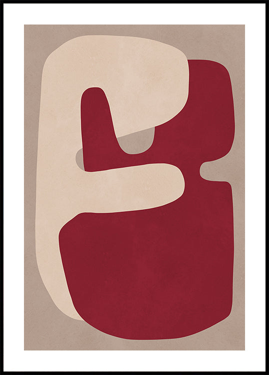 Red geometric shapes Plakat