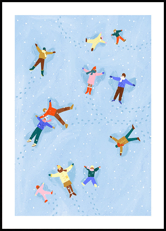 Delicia de los ángeles nevados Póster