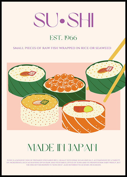 Delicia de sushi Póster