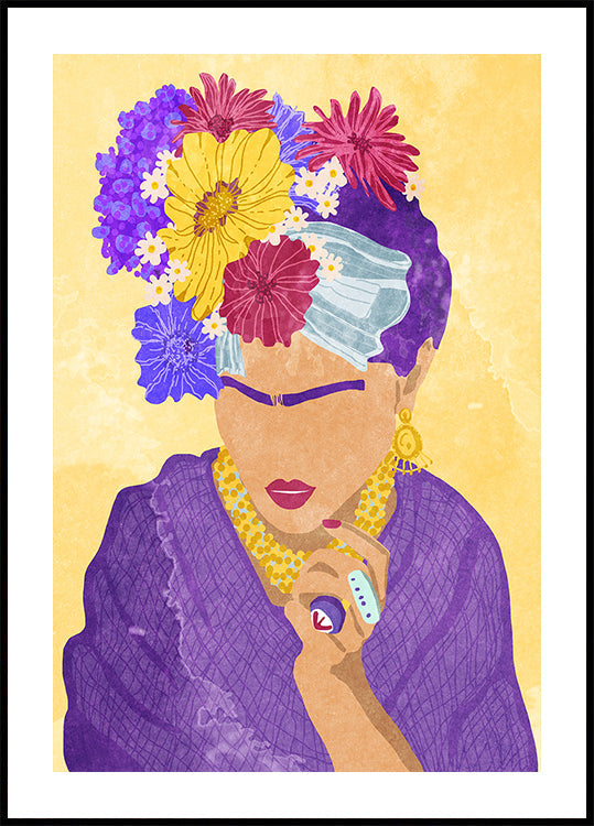 frida y flores