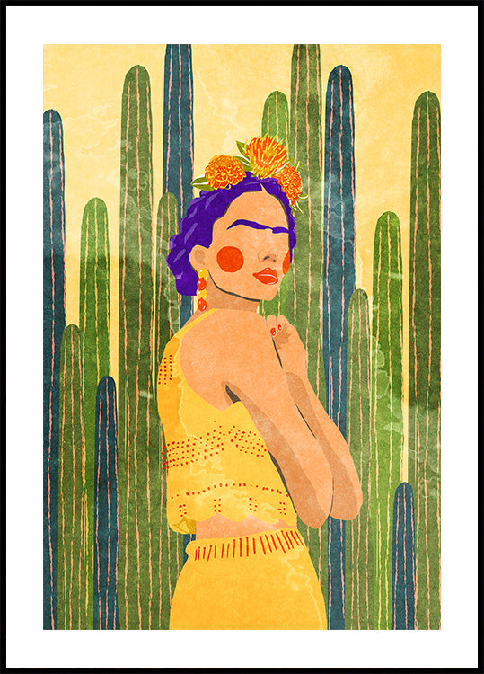 frida y cactus