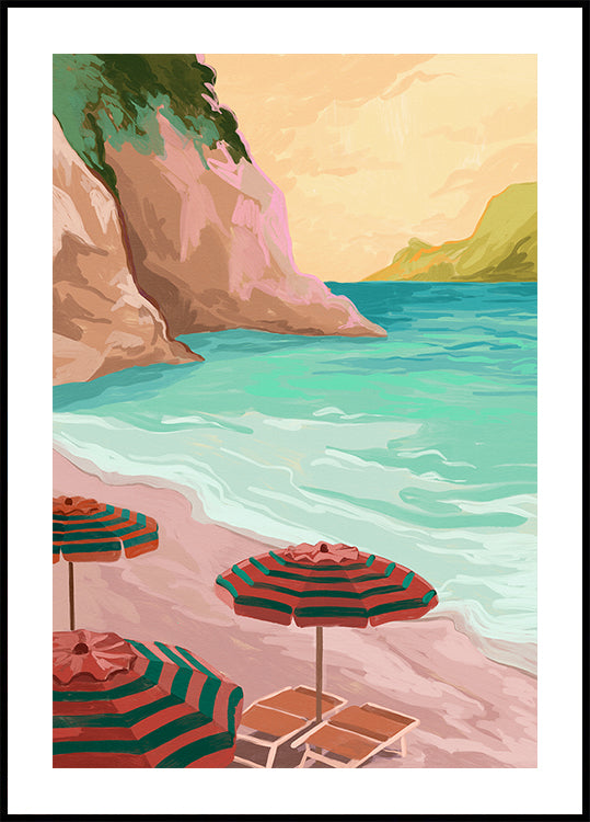 Cartel de vacaciones tropicales