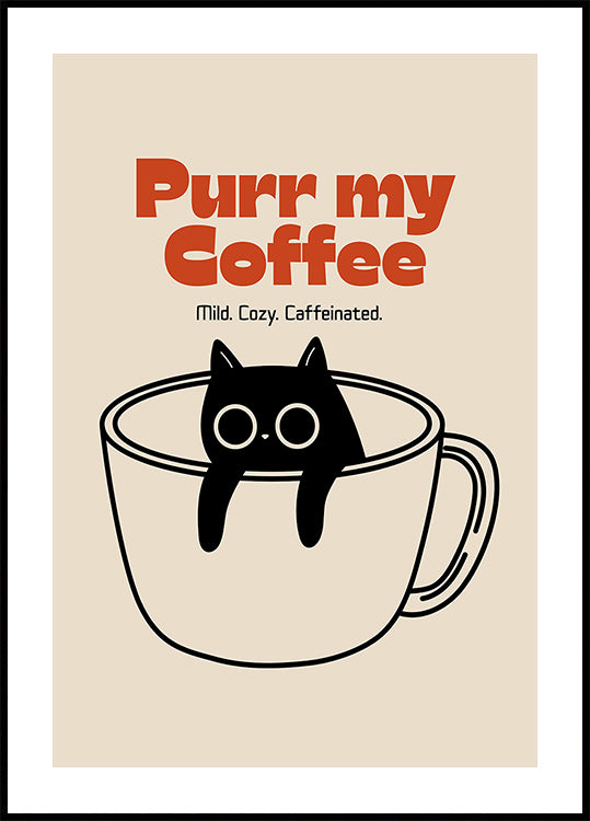 Ronronear mi café Póster