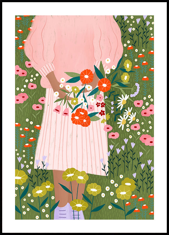 Flores en la mano