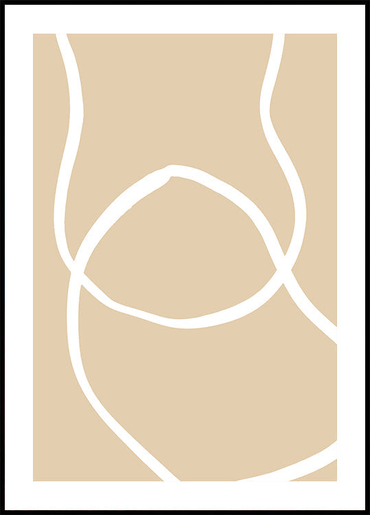 Líneas Beige 04 Póster