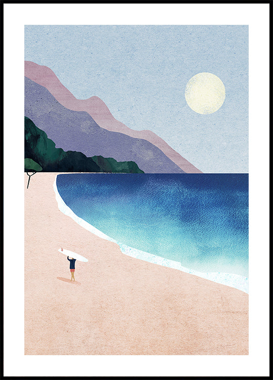 Póster Playa de surf