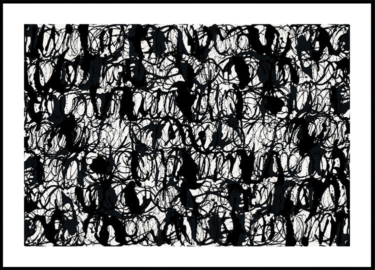 Remolinos de tinta abstracta negro 2