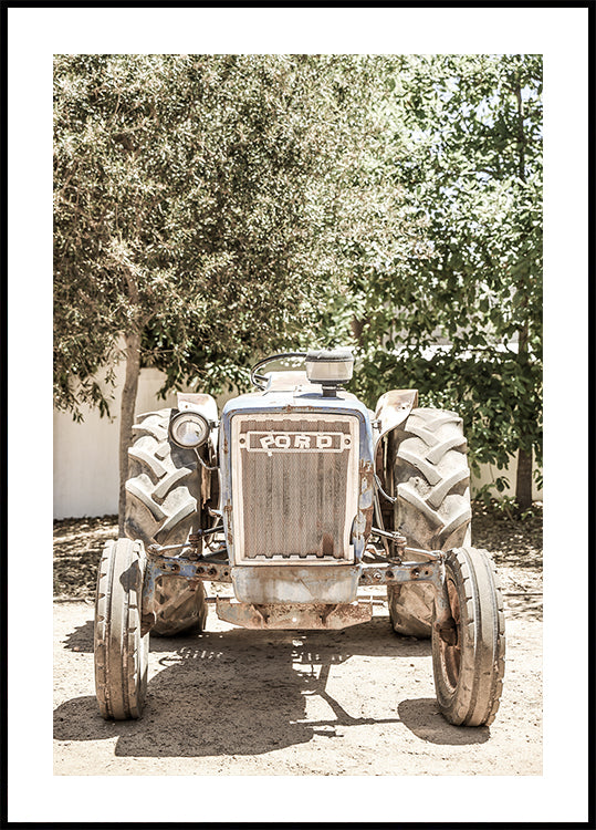 Escena del tractor resistente Póster