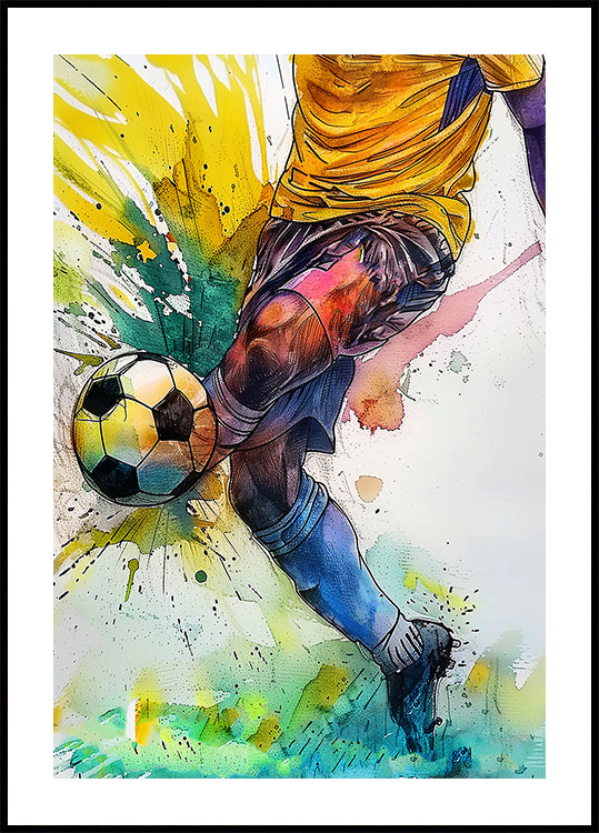 Jugador de fútbol deportivo acuarela (3)