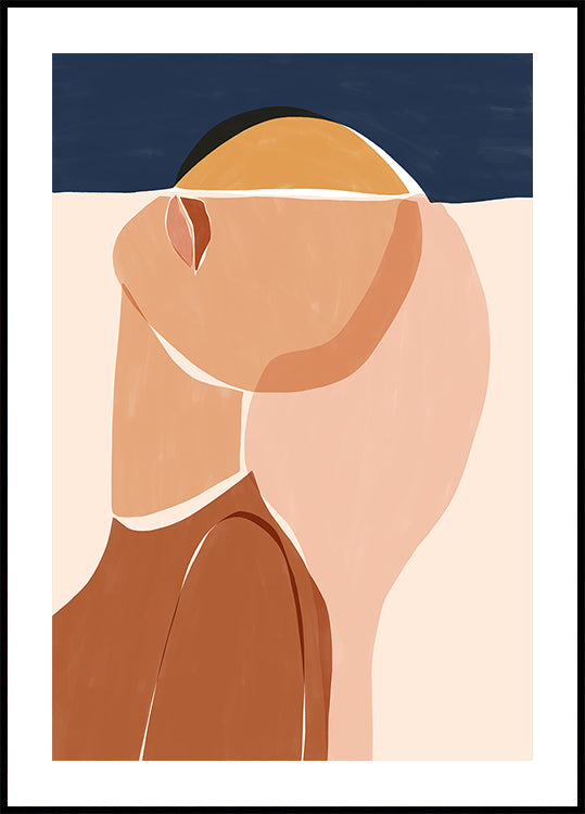 Media cara Medio sol Póster