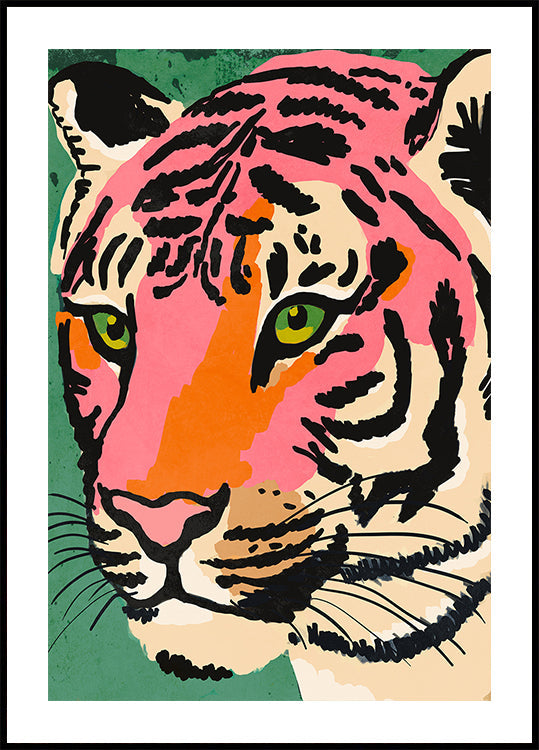 Vibrante mirada de tigre Póster
