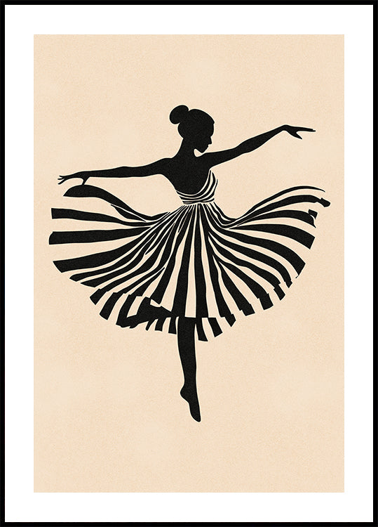Póster Silueta bailando