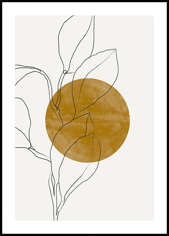 Armonía de hoja de línea Póster