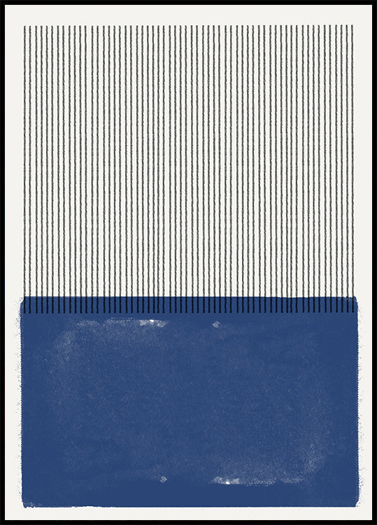 Armonía de línea azul Póster