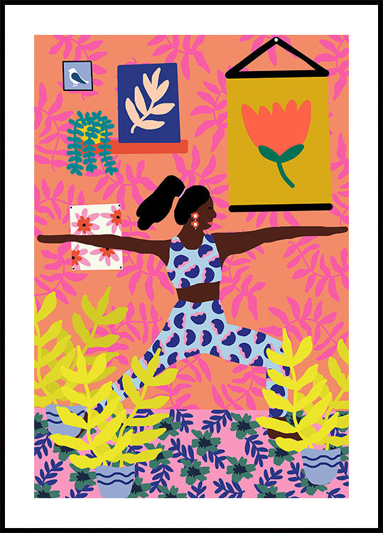Posición del guerrero del yoga