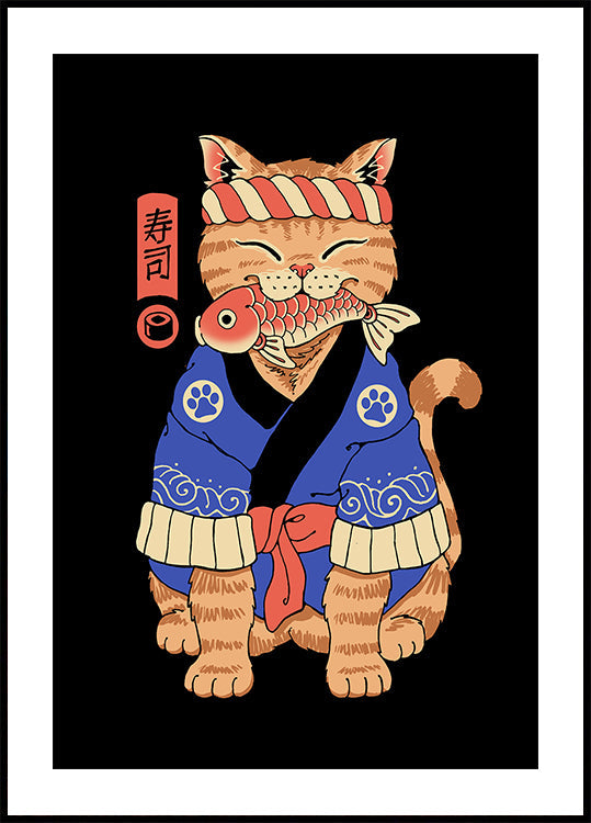 Póster Sushi maullido