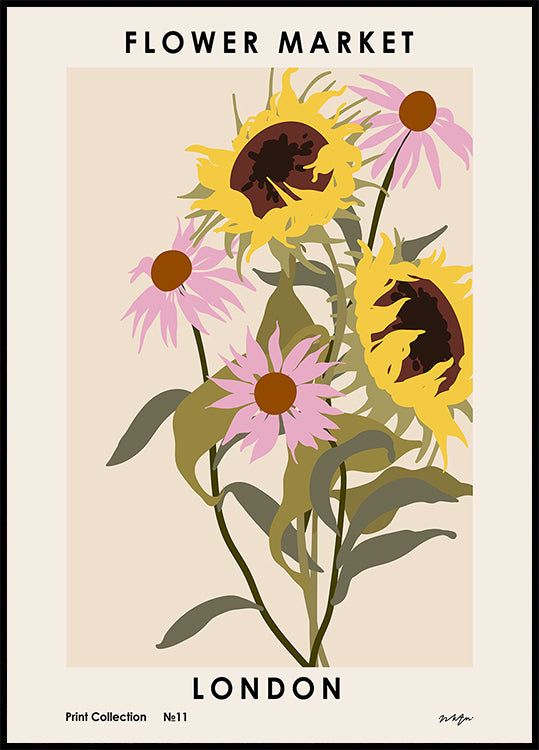 Mercado de las Flores. Póster Londres
