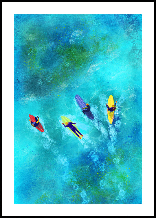 Tipos surfistas Póster