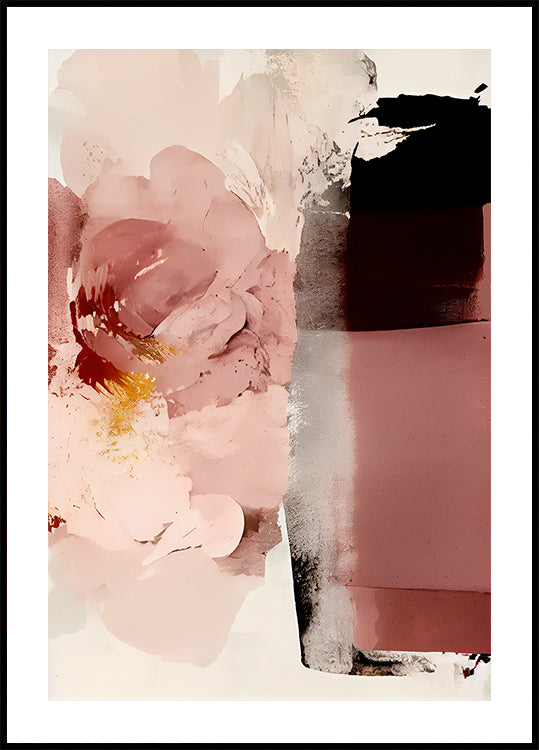Abstracción de flores Póster