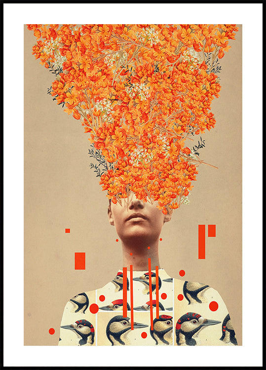 Vuelo de pájaro en otoño Póster