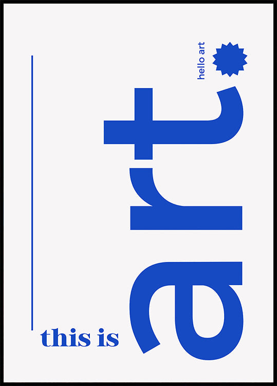 Hola tipografía negrita Póster