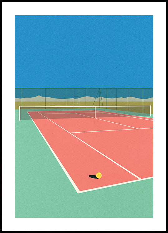 Póster Cancha de tenis en el desierto