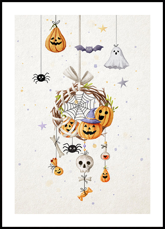 Atrapasueños de Halloween Póster