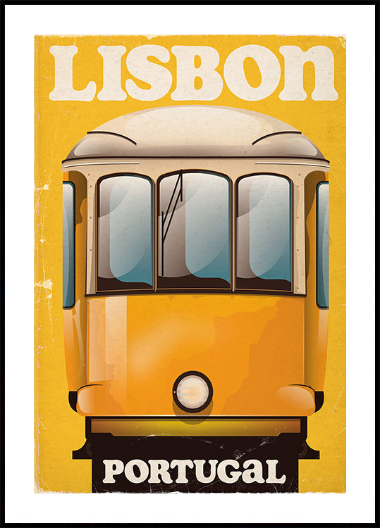 Cartel de viaje vintage de Lisboa Portugal Póster