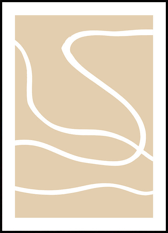 Líneas Beige 01 Póster