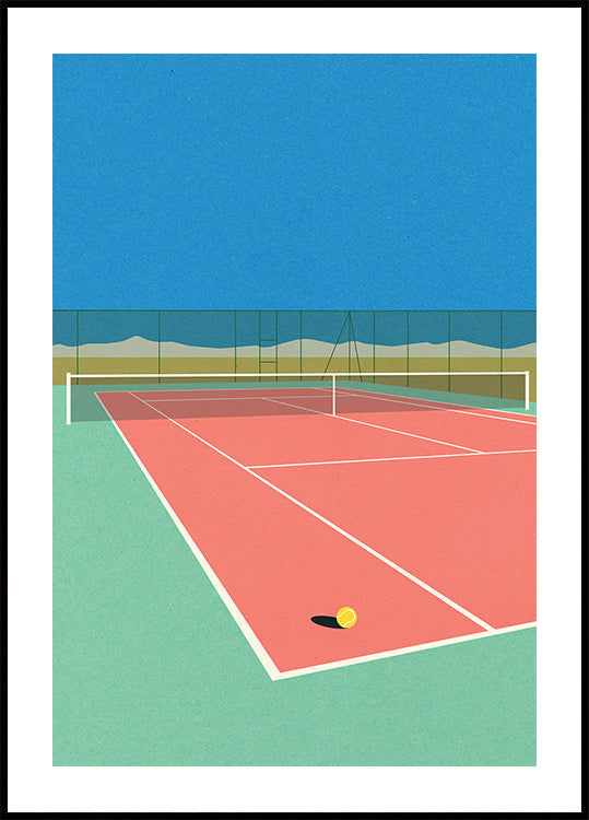Póster Cancha de tenis en el desierto
