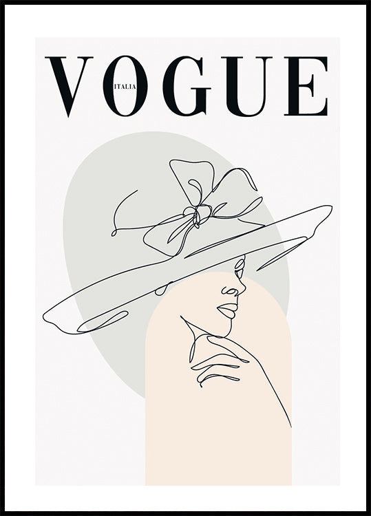 Póster elegante de arte lineal de moda