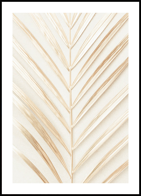 Hoja de palma dorada Póster