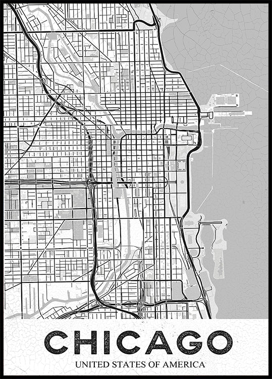 Chicago blanco Póster