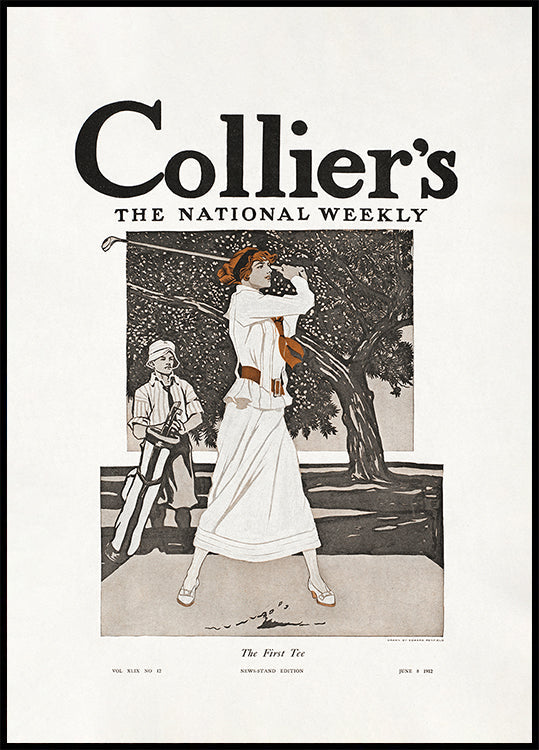 Collier's, el semanario nacional, la primera camiseta (1912) Póster