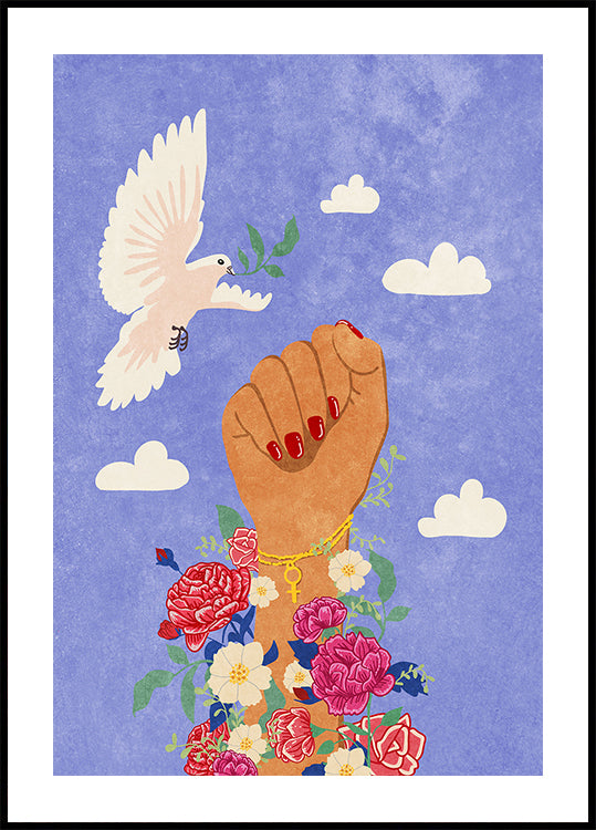 Puño feminista Póster