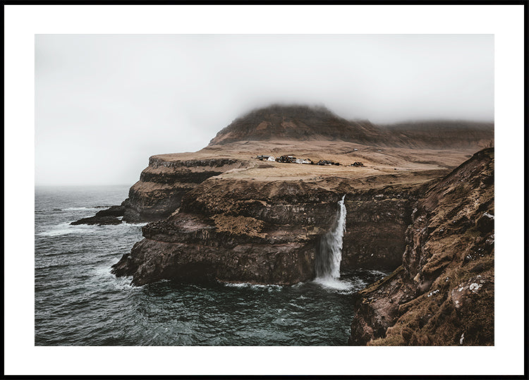 Póster de la cascada de Múlafossur 