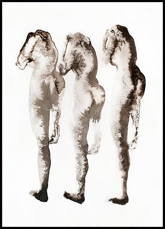 Estudio de figura 3x (después de Muybridge)