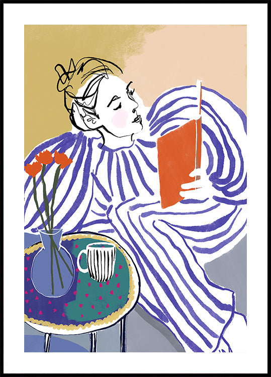 Acogedor rincón de lectura Póster