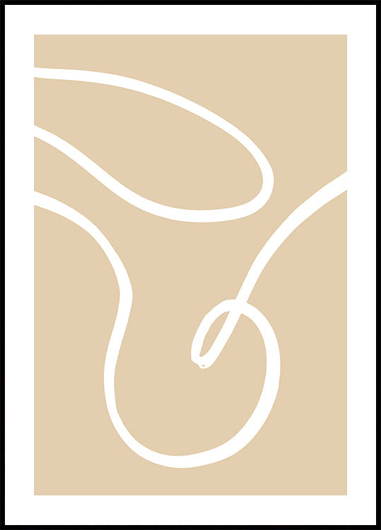 Líneas Beige 02 Póster