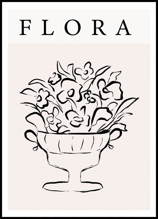 Elegancia floral Póster