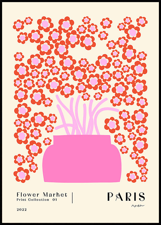 Mercado de las Flores. París Póster
