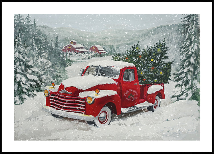 Snowy Holiday Drive Plakat