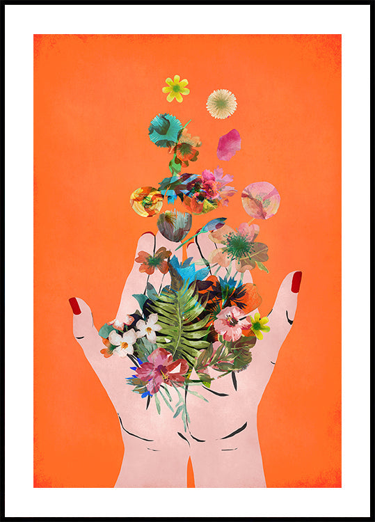 Lanzamiento floral Póster